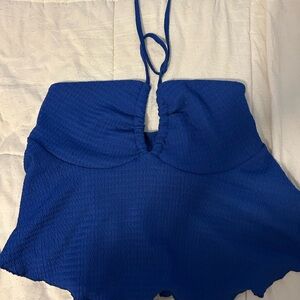 SHEIN Blue Halter Top